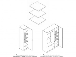 Комплект полок шкафа 1 дверного или 3 дверного в Новоуральске - novouralsk.magazin-mebel74.ru | фото