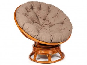 Кресло-качалка Papasan w 23/01 B с подушкой Cognac, экошерсть Коричневый в Новоуральске - novouralsk.magazin-mebel74.ru | фото