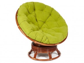 Кресло-качалка Papasan w 23/01 B с подушкой Pecan, флок Олива в Новоуральске - novouralsk.magazin-mebel74.ru | фото