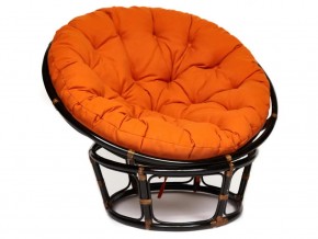 Кресло Papasan 23/01 W с подушкой Antique brown, ткань Оранжевый в Новоуральске - novouralsk.magazin-mebel74.ru | фото