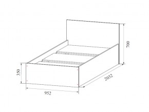 Кровать одинарная (Без матраца 0,9*2,0) в Новоуральске - novouralsk.magazin-mebel74.ru | фото