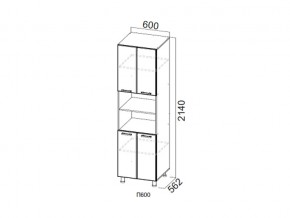 П600/2140 Пенал 600/2140 в Новоуральске - novouralsk.magazin-mebel74.ru | фото