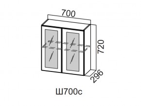 Ш700с/720 Шкаф навесной 700/720 (со стеклом) в Новоуральске - novouralsk.magazin-mebel74.ru | фото